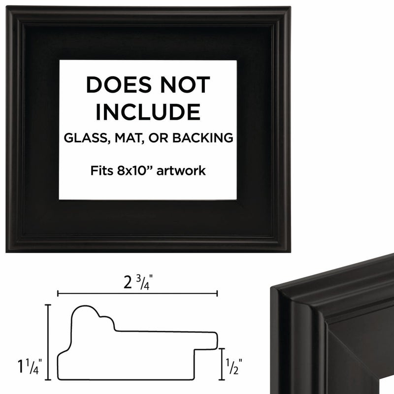 Creative Mark Plein Air Style Frame, Black, 8x10-2.75" Wide Moulding with 1/2" Rabbet Depth, Open Back W/O Glazing, Museum Quality, For Art Panels, Stretched Canvas, Pictures & More - Image 3
